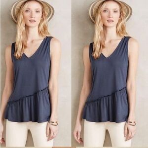 Dolan Anthropologie Navy V-Neck Tank Top Large